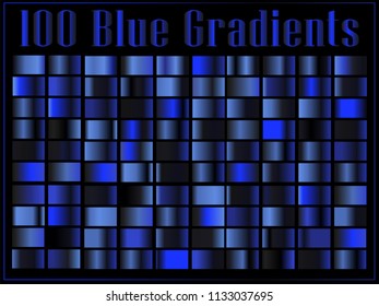 100 blue gradients, mega set of simple  background