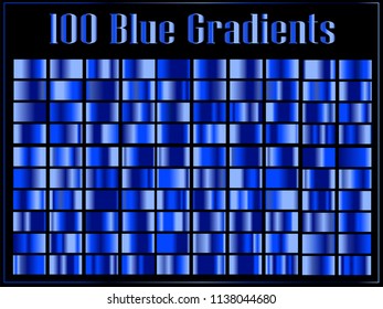 100 blue gradients, mega set of simple  background
