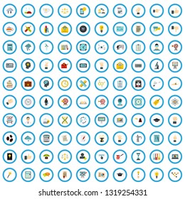 100 brainstorm icons set in flat style for any design vector illustration