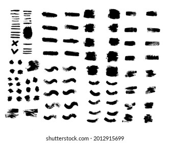 100 Brush Strokes and Blots Collection