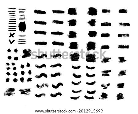 100 Brush Strokes and Blots Collection
