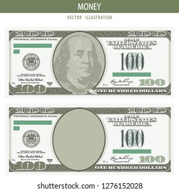 100 Bucks. Hundred dollar banknote on white background
