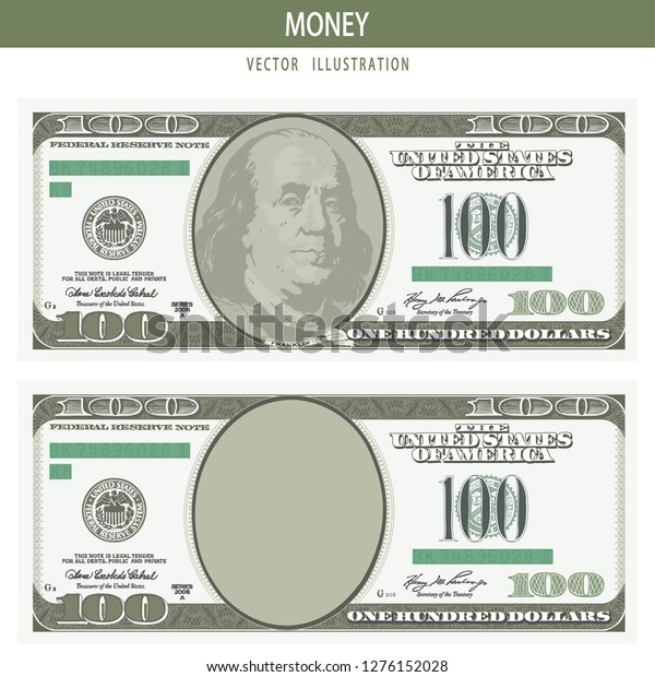 100 Bucks Hundred Dollar Banknote On Stock Vector (Royalty Free ...