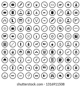 100 bullet icons set in simple style for any design vector illustration