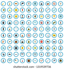 100 burden icons set in flat style for any design vector illustration