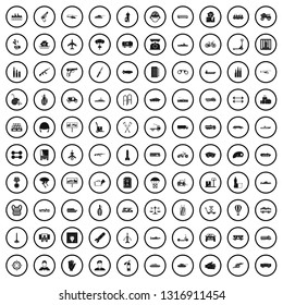 100 burden icons set in simple style for any design vector illustration
