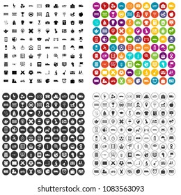 100 bus icons set vector in 4 variant for any web design isolated on white
