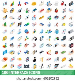 100 Business Icons Collection Set. Isometric 3d Illustration Of 100 Business Vector Icons Collection Set