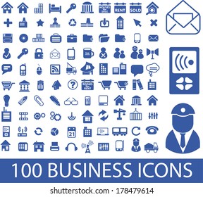 100 Unternehmenssymbole, Vektorgrafik
