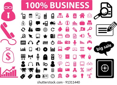 100 iconos de negocios, vector
