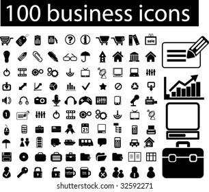 100 business icons. vector
