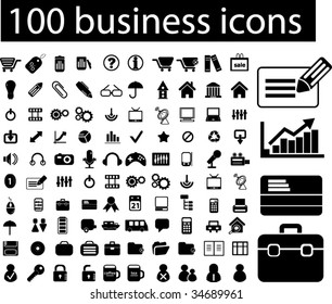 100 íconos de negocios. vector