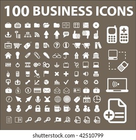 100 business icons. vector