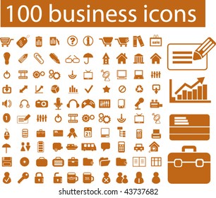 100 business icons. vector