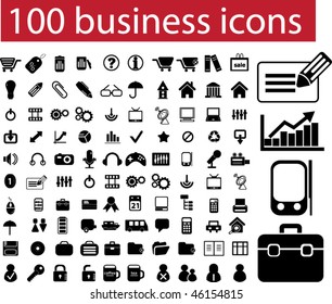 100 business icons. vector