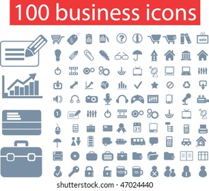 100 business icons. vector