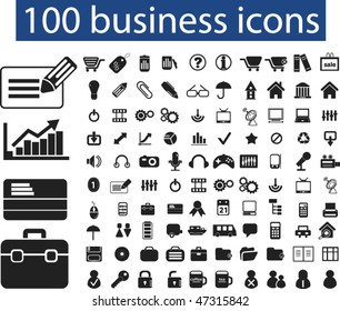 100 íconos de negocios. vector