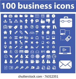 100 business icons, vector
