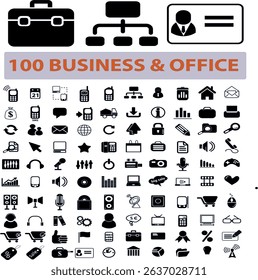 100 BUSINESS AND OFFICE SIGN EPS