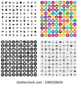 100 business partner icons set vector in 4 variant for any web design isolated on white