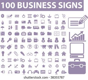 100 business signs. vector