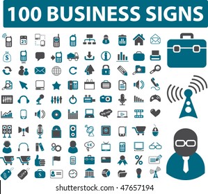 100 business signs. vector