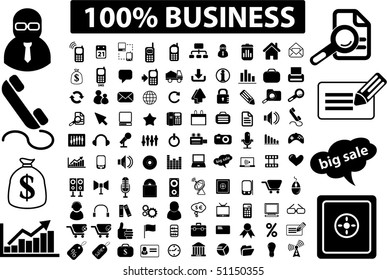 100 señales comerciales. vectorial