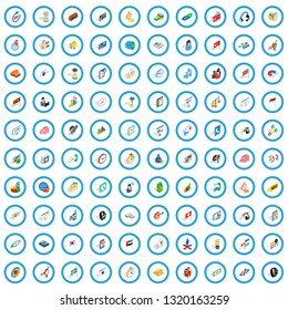 100 business strategy icons set in isometric 3d style for any design vector illustration