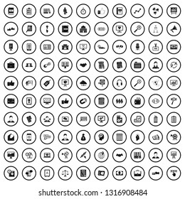 100 business training icons set in simple style for any design vector illustration