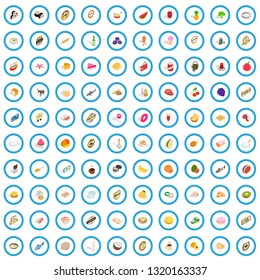 100 cake icons set in isometric 3d style for any design vector illustration