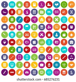 100 calculator icons set color