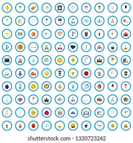 100 candy icons set in flat style for any design vector illustration