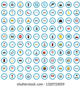100 capital icons set in flat style for any design vector illustration