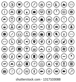100 case icons set in simple style for any design vector illustration