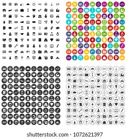 100 cash icons set vector in 4 variant for any web design isolated on white