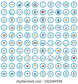 100 child health icons set. Cartoon illustration of 100 child health vector icons isolated on white background