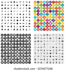 100 cinema actor icons set vector in 4 variant for any web design isolated on white