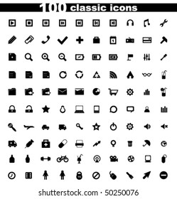 100 classic icons set