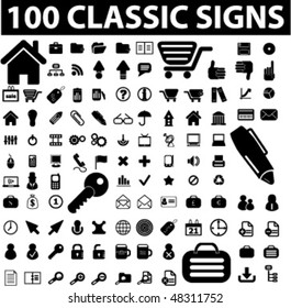 100 signos clásicos. vector