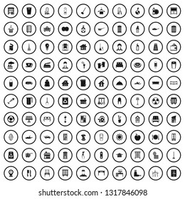 100 cleaning icons set in simple style for any design vector illustration