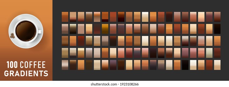 100 Coffee gradients background set  Templates texture for banner  poster  flyer  presentation  mobile apps   smartphone screen design  Brown gradient  Chocolate background collections