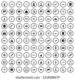 100 combat vehicles icons set in simple style for any design vector illustration