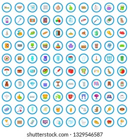 100 comfortable house icons set in cartoon style for any design vector illustration
