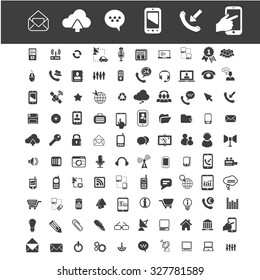 100 communication, connection icons