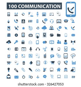 100 communication icons