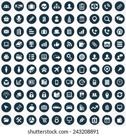 100 Company Icons Big Universal Set 