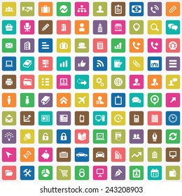 100 company icons big universal set 