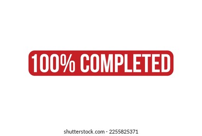 100% Completed Rubber Stamp Seal Vector