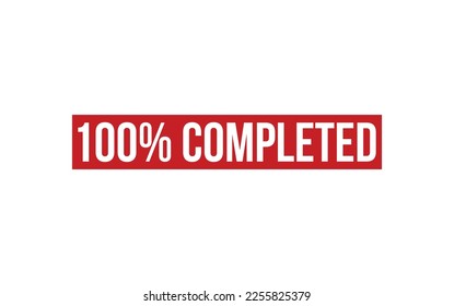 100% Completed Rubber Stamp Seal Vector