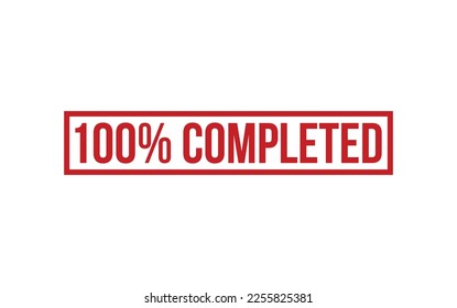 100% Completed Rubber Stamp Seal Vector